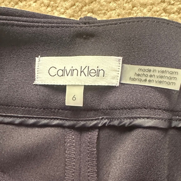 Calvin Klein Collection Navy Cropped Pants Work Wear Slacks Women’s 6 NWT - Picture 4 of 8